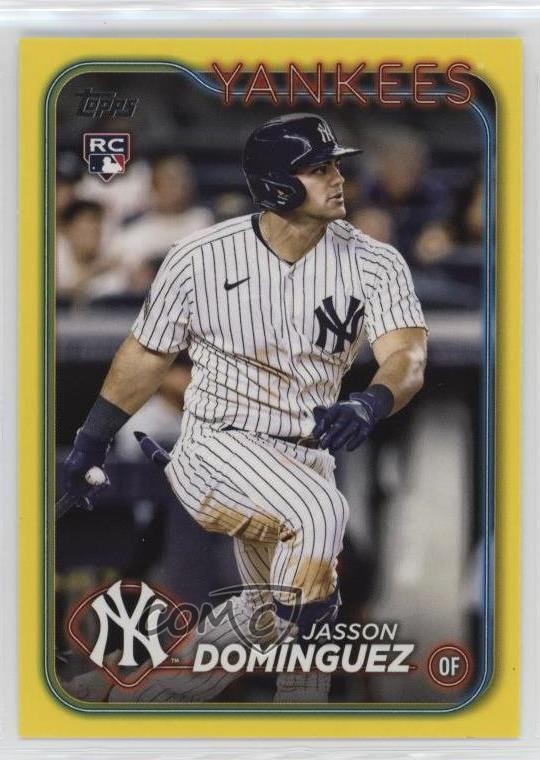 2024 Topps Series 1 Yellow Jasson Dominguez #60 Rookie RC c2a