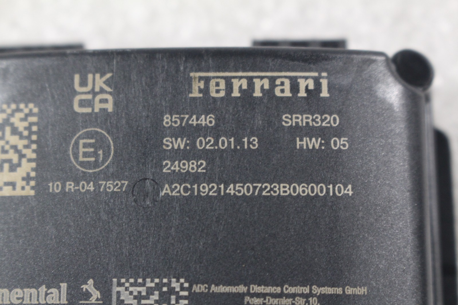 Ferrari 296 GTB Rear Radar sensor P/N 857446