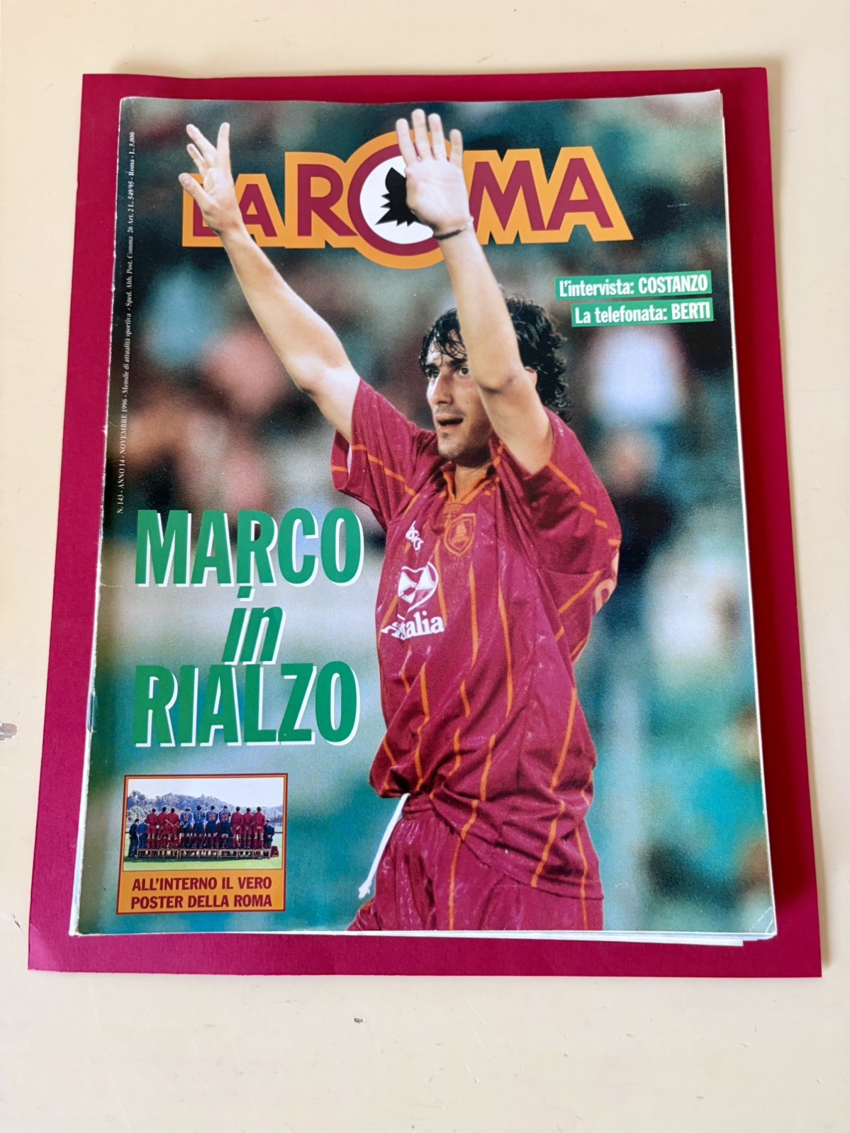 Rivista Giornale As la Roma Novembre 1996 Totti
