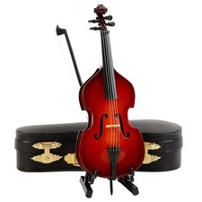 Dselvgvu Wooden Miniature Double Bass with Stand,Bow and Case Mini Contrabass...
