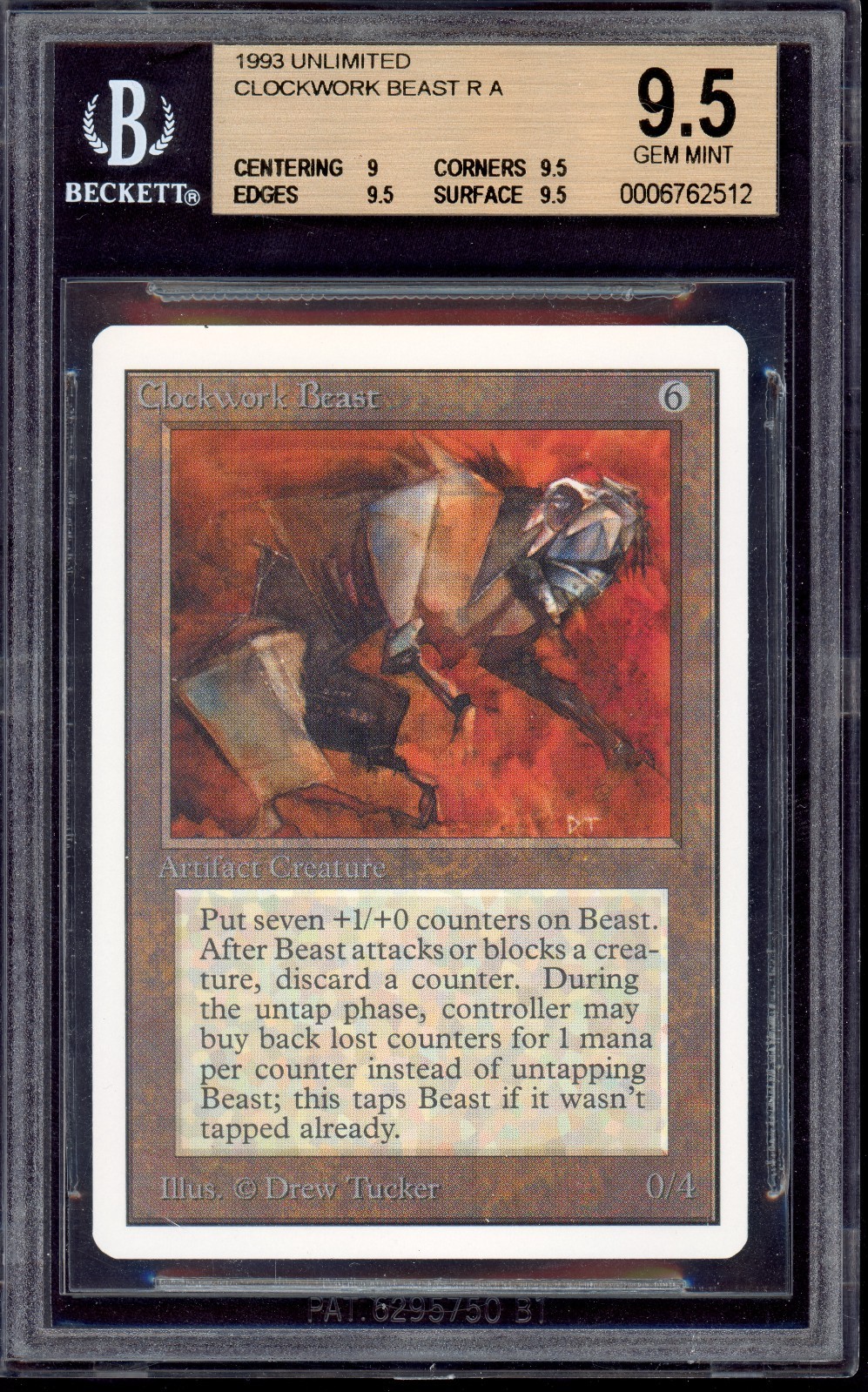 MTG Unlimited Clockwork Beast BGS 9.5 GEM MINT - Pop 10 Ultra Rare