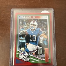 Khalil Shakir 2025 Score red /20 Rookie Football Card RC SP. rookie card picture