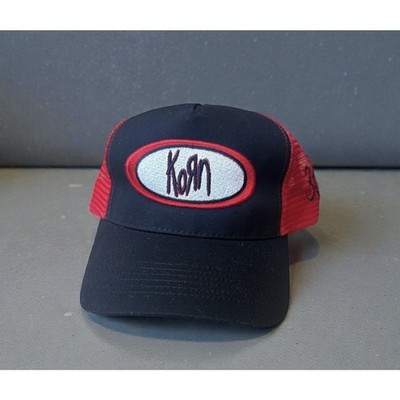 Korn Black Red SnapBack Cap Hat Pop up Store 30 Year Anniversary 2024 Beechfield