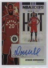 2019-20 NBA Hoops Premium Stock Hot Signature Rookies Dewan Hernandez Auto 1ek2