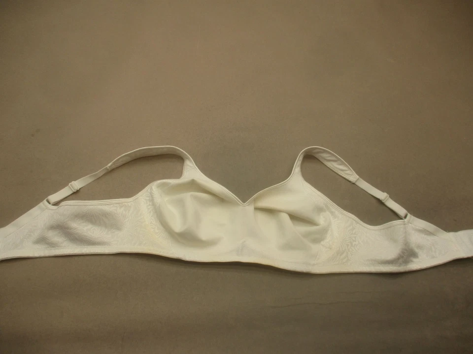 Sujetador Demi 42B Playtex 18 Hour Mujer Blanco Sin Forro Inalámbrico Cierre Trasero 7H Foto 3 de 4