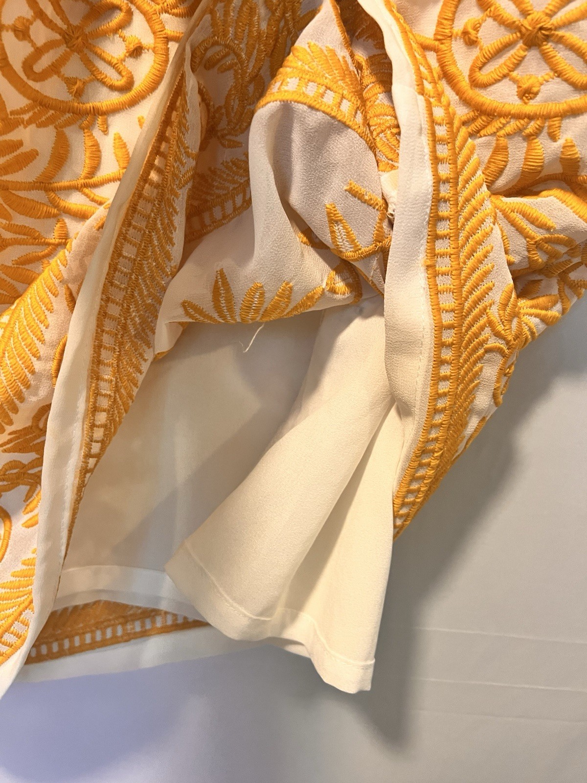 FILA ALL:ROW Abito Giallo Ricamato Manica Corta Mini Cambio Estivo Spiaggia Crociera S