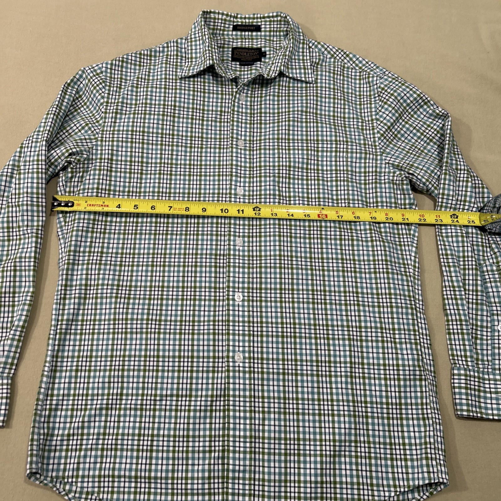 Pendleton Button Shirt Mens Medium Bridgeport Pla… - image 7