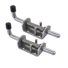 2 Pack Heavy Duty Stainless Steel Spring Loaded Latch Faster Locking Bolt Lock f