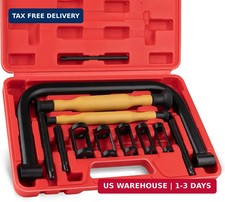 Valve Spring Compressor Set, 12PCS Valve Spring Clamp Removal Tool with Valve La