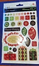 S.E.I SEI EPOXY Stickers CHRISTMAS MINT Presents Light bulbs lots more