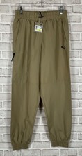Puma Pants Mens Sz M Beige Open Road Cargo Woven Drawstring Pockets NWT