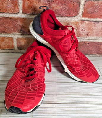 Womens Reebok CrossFit V60013 Sprint TR Cadmium Stadium Red Sneaker Shoes Size 8