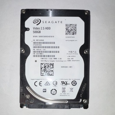 Seagate Video 2.5 HDD 500GB 2.5'' SATA 5400RPM 32MB ST500VT000