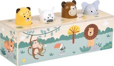 small foot Dierengeluiden duwspeelgoed 'Safari', FSC-gecertificeerd hout, 4 dier