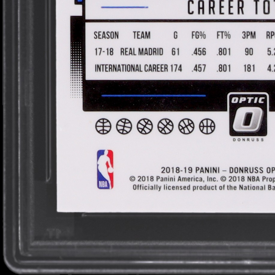 2018-19 Donruss Optic Luka Doncic #177 PSA 8 RC Rated Rookie Choice Basketball view 10