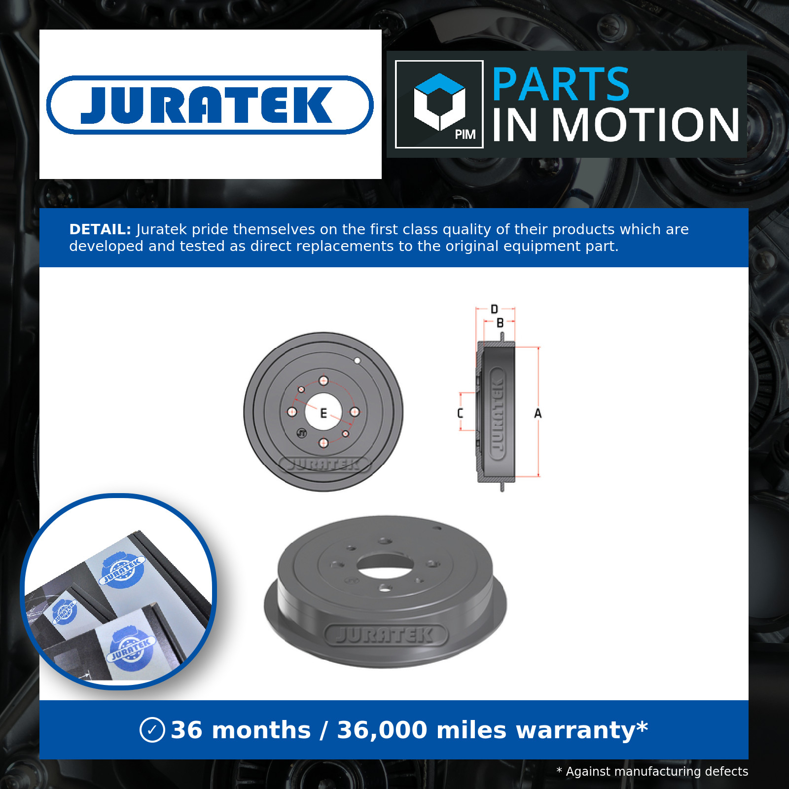 Brake Drum Rear JDR024 Juratek 51822458 51916180 51945971 60813016 51904079 New