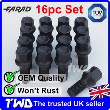 RADSCHRAUBEN F�R BMW 1ER X16 (M14x1,25) F20 F21 F40 F70 SCHWARZ MUTTER ACHSEL ALU