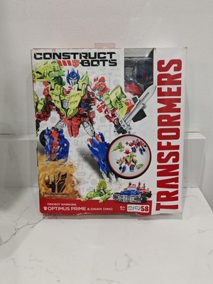 Neu Transformers Konstrukt Bots Dinobot Warriors Optimus Prime & Gnaw Dino