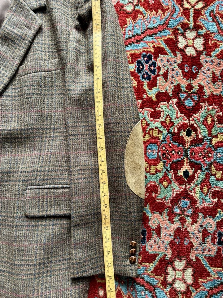 Abrigo deportivo de tweed Boston Traders de colección, abrigo deportivo estilo hiedra con parche en el codo 42R para hombre Foto 4 de 4