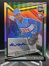 2022 Panini Elite Extra Edition Baseball Yairon Acosta Dominican Prospect Auto
