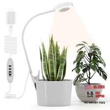 Pot Clip on Grow Lights for Indoor Plants Full Spectrum,LED Plant White  1 pack