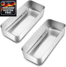 Edelstahl Kastenform Set 2er groß für Brot Kuchen toast backen spülmaschinenfest