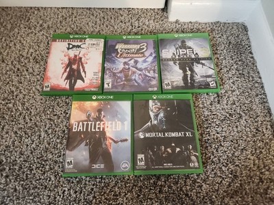 Xbox One Game Lot. Warriors Orichi 3 Ultimate, Battlefield 1, MK XL, Etc.
