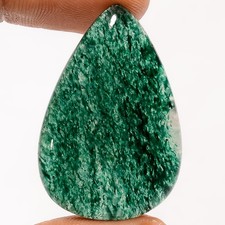 100 Natural Green Aventurine Pear Cabochon Gemstone 37.5 Ct 34X23X5 mm EE-51711
