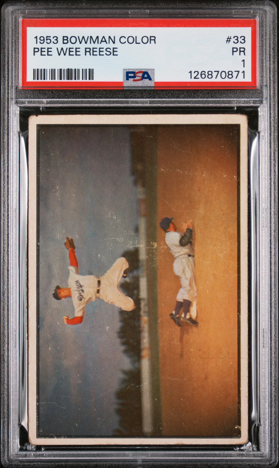 1953 Bowman Color Pee Wee Reese #33 PSA 1