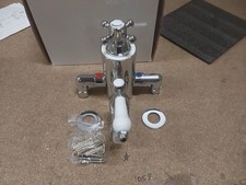 Traditional Thermostatic Dual Control Exposed Shower Mixer Valve - 150mm Centres