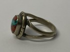 Vintage Mexico 925 Sterling Silver Spiny Oyster Copper Turquoise Ring Size 5.75 — photo 10