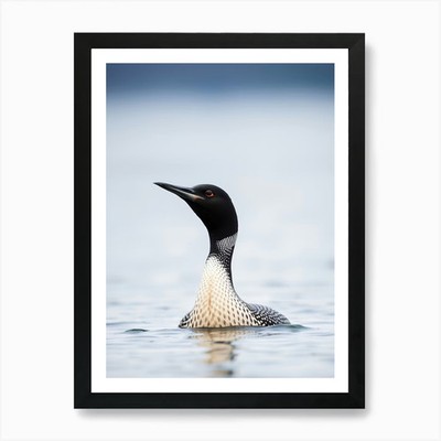 Loon on the Lake Kunstdruck gerahmt Wandbild Poster Leinwanddruck Bild