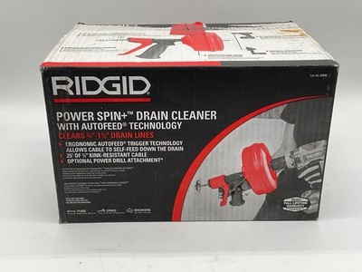 Ridgid 57043 POWER SPIN+ Drain Cleaner with AUTOFEED Technology,