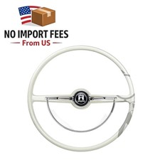 Complete Steering Wheel Silver Beige For Vw Bug Super Beetle Ghia 1962-1971