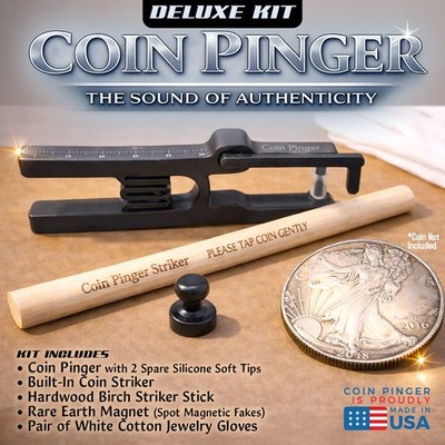 Coin Pinger Deluxe Test Kit   Pocket Ping Resonance Test for Silver & Gold Coins