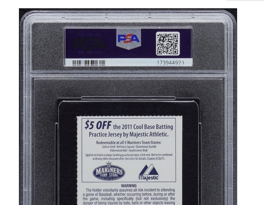 PSA 8 - 2011 MARIANO RIVERA 600th career SAVE full TICKET yankees vs mariners view 3