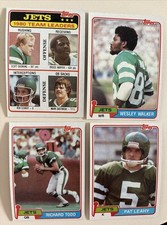 Jets 1981 Topps 4 cards Richard Todd Wesley Walker Mark Gastineau TL (RC) Leahy