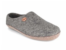 WoolFit® Felt Slippers | Footprint, stone gray