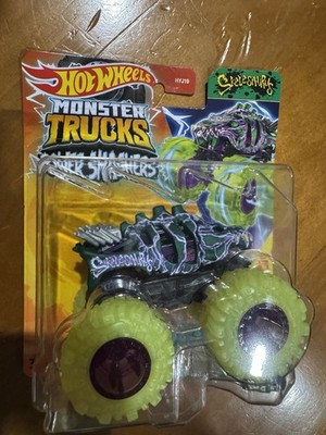 HOT WHEELS MONSTER TRUCKS POWER SMASHERS SKELESAURUS 1 64 SCALE