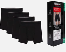 Kirkland Signature Men's Boxer Brief, 4-pack Multi Colors Tagless Soft Cotton