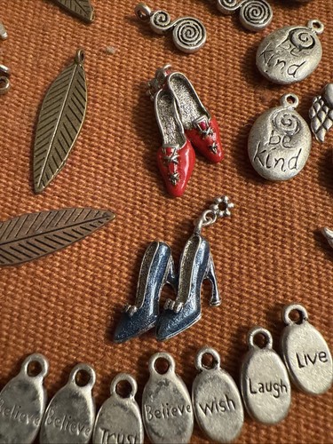 80 Pc Lot Charms For Bracelets Or Necklaces Assorted - Picture 9 of 11