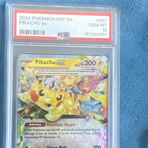 The Pokémon Company Pikachu ex Sv08 Surging Sparks EN 057/191 Holo PSA 10