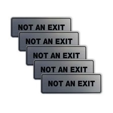 Not an Exit Wall Door Sign Durable Double-Sided ABS Plastic Laser Engraved
