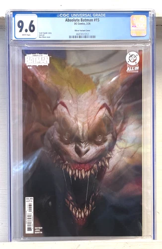Absolute Batman #15 Oliver variant cover CGC Universal Grade 9.6 2026 DC Comics