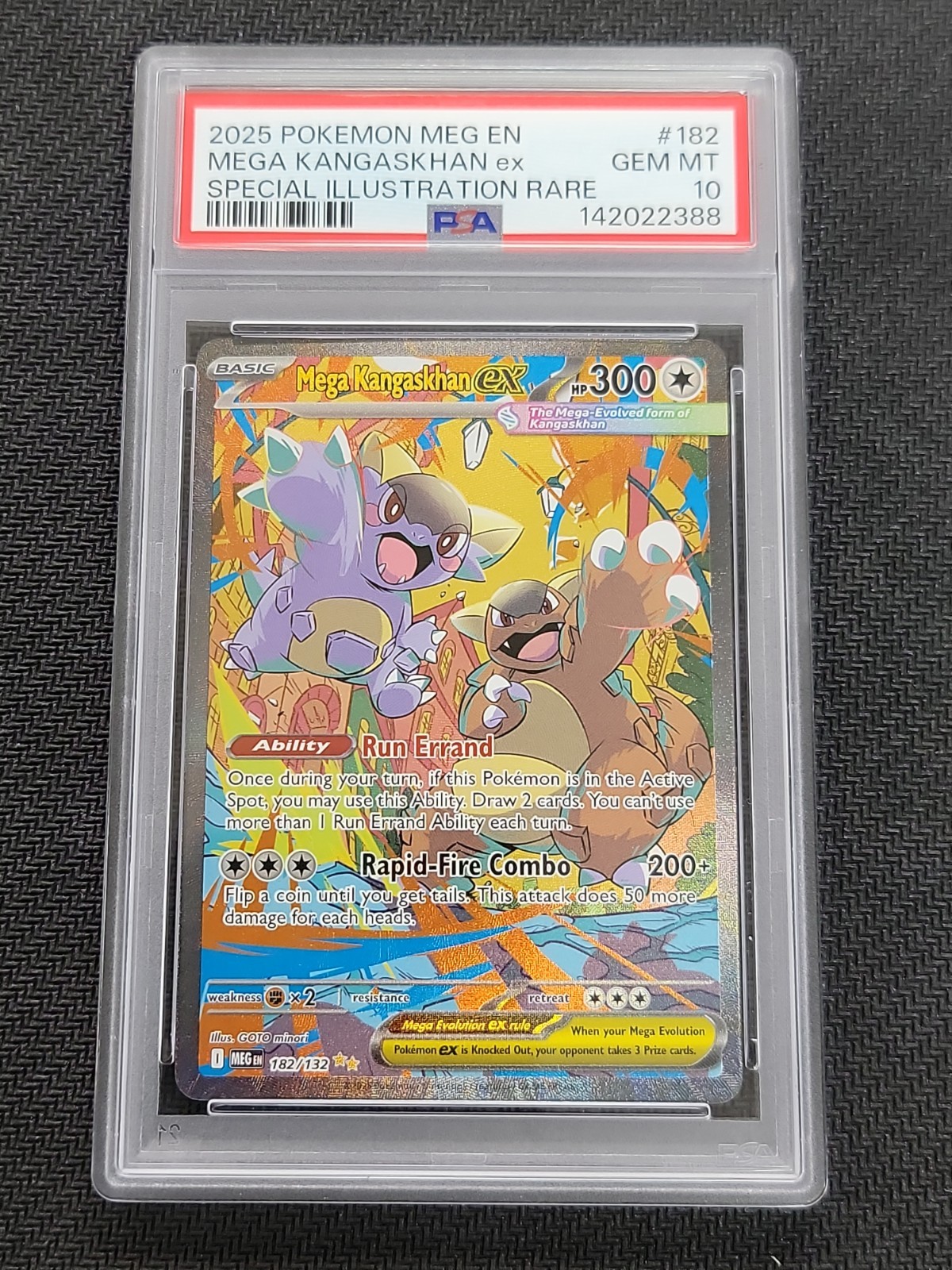Pokemon PSA Graded 10 Mega Kangaskhan Ex ME01 182/132 SIR Holo English
