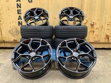 19" RS6 STYLE ALLOY WHEELS + TYRES GLOSS BLACK AUDI A4 A5 A6 Q5