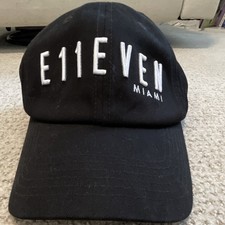 E11EVEN Black Adjustable Baseball Cap Limited Edition Nightlife Theme