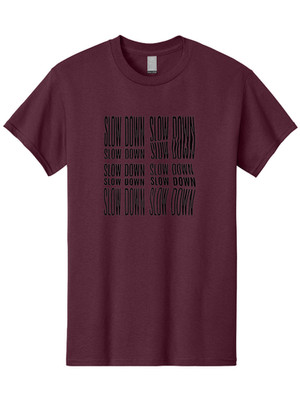 Slow-Down-12 Mens Graphic Tee, 100% Cotton, Casual Summer Wear