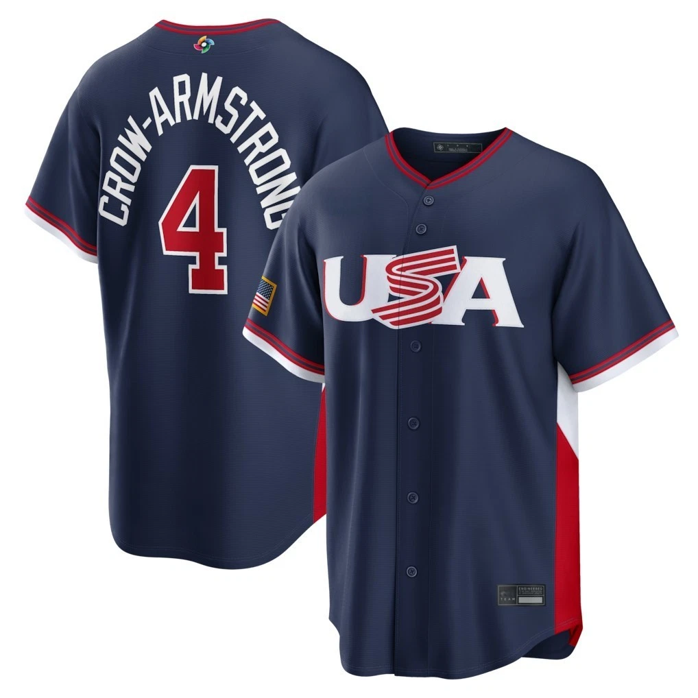 Men's USA Baseball Navy 2026 World Baseball Classic Jersey All Player
