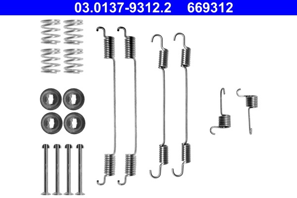 Rear ATE 03.0137-9312.2 Accessory Kit, brake shoes for DACIA,RENAULT